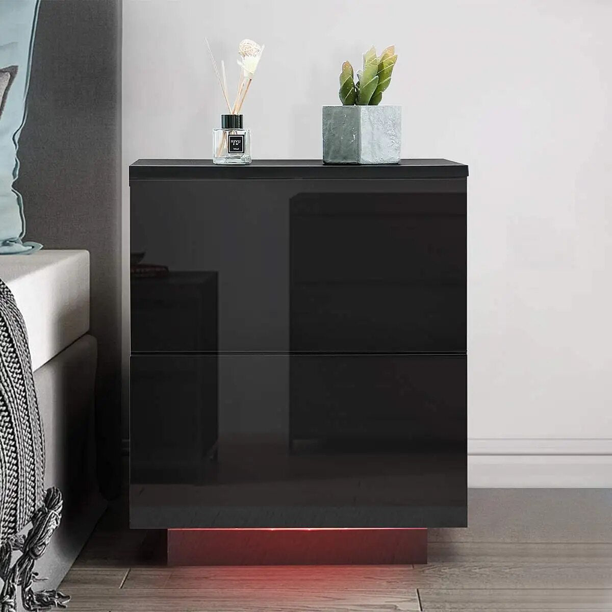 High Gloss RGB LED Nightstand