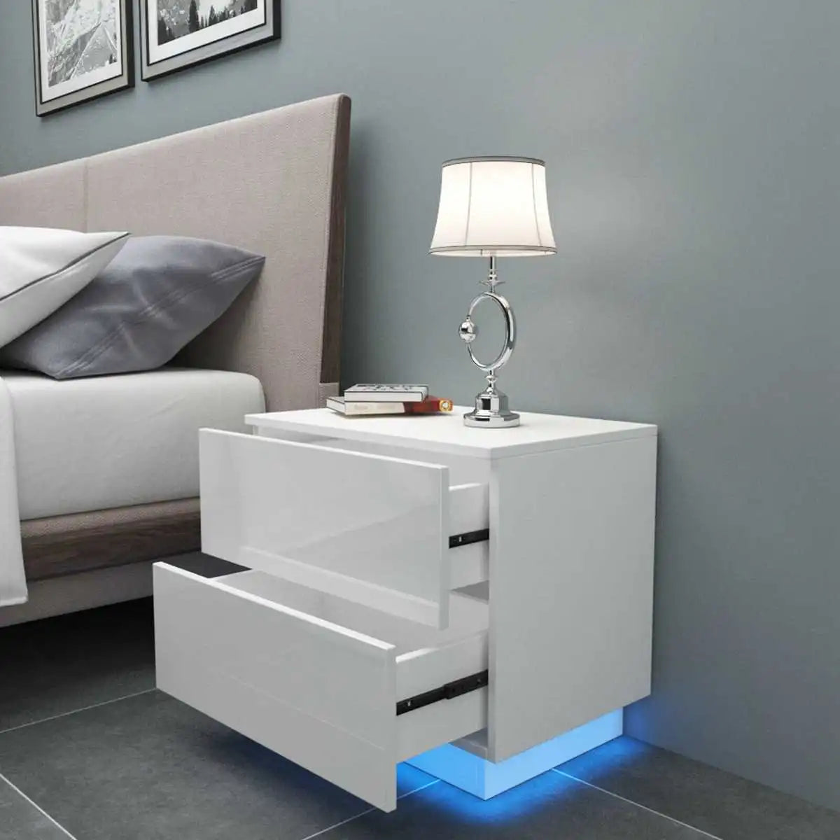 High Gloss RGB LED Nightstand