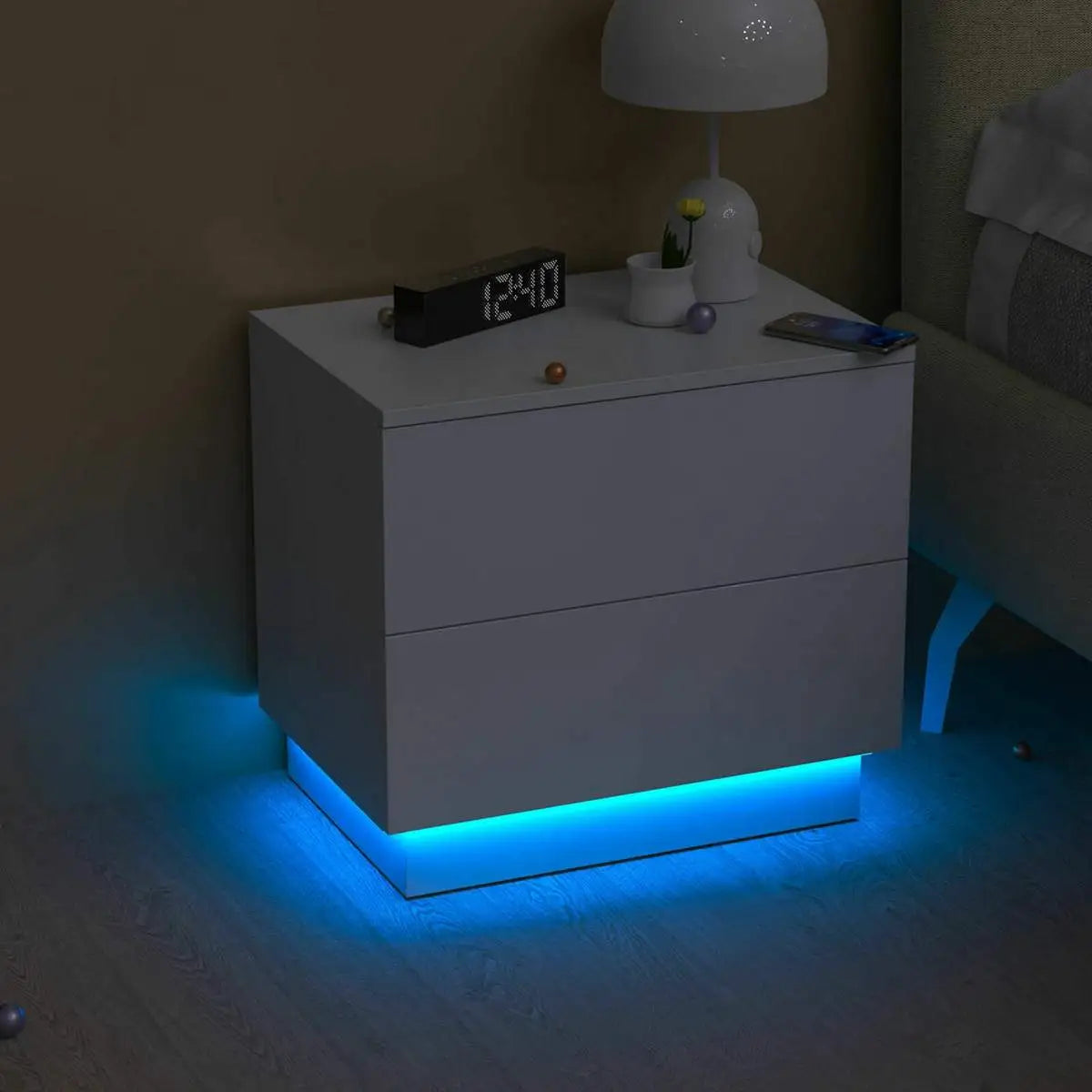 High Gloss RGB LED Nightstand