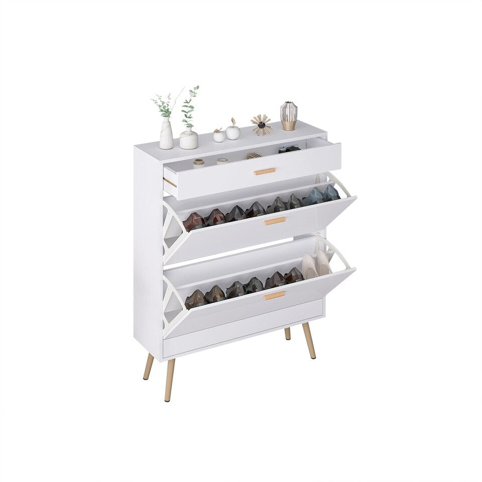 Mid-Century Modern Narrow Shoe Cabinet