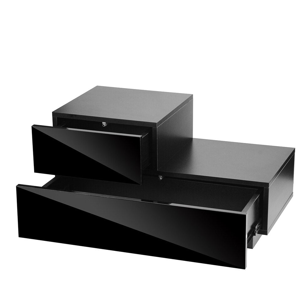 Luxury LED Nightstand with 2 Drawers
