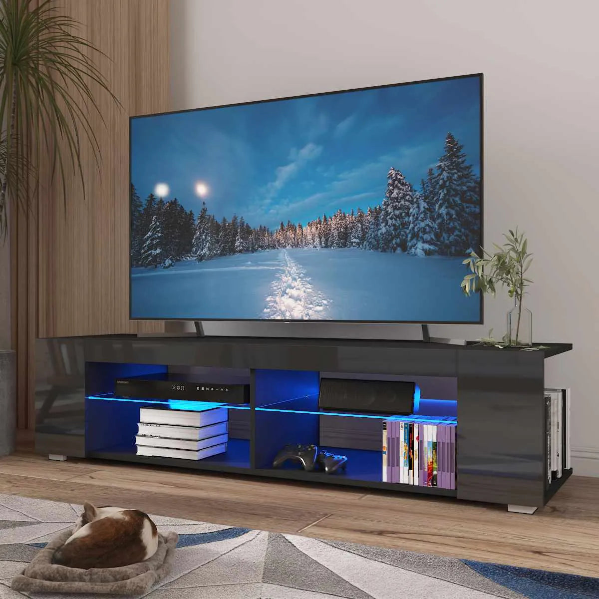 57 inch LED High Gloss TV Stand