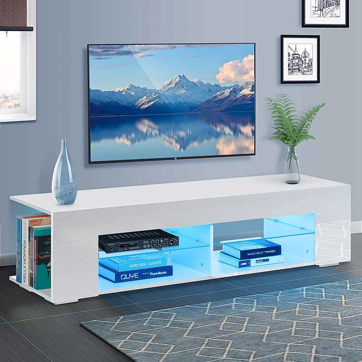 57 inch LED High Gloss TV Stand