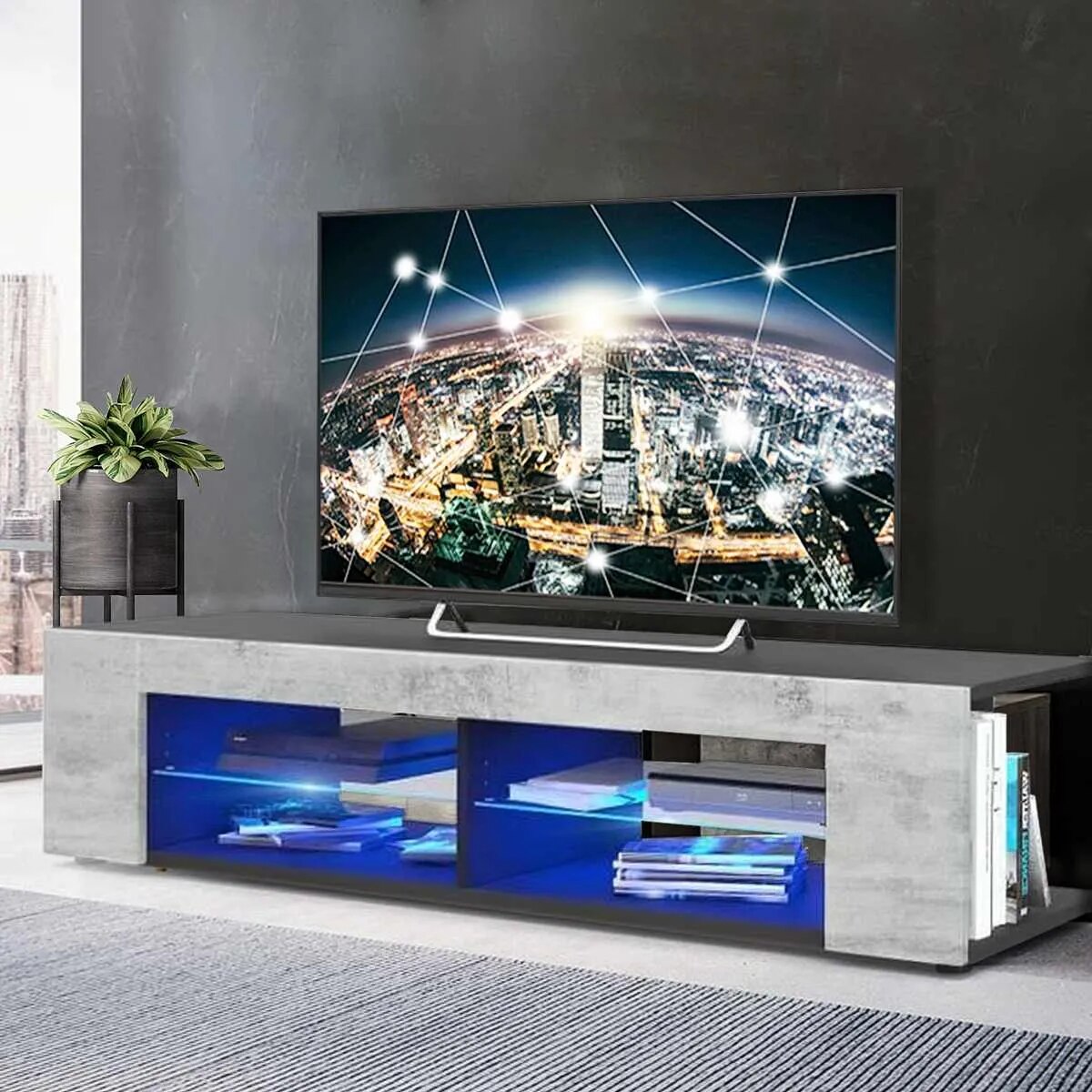 57 inch LED High Gloss TV Stand