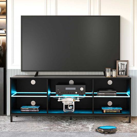 57/62 Inch Modern LED TV Stand with Adjustable Shelves